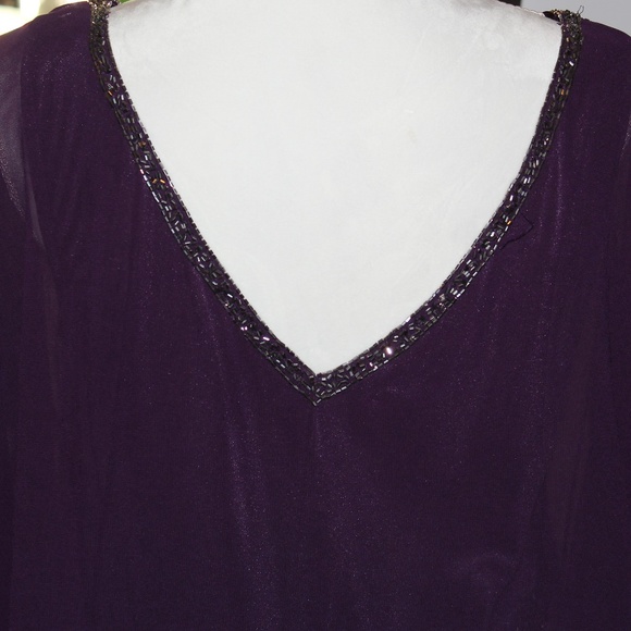 Purple Rhinestone Sequins Dress NEW - Picture 3 of 7